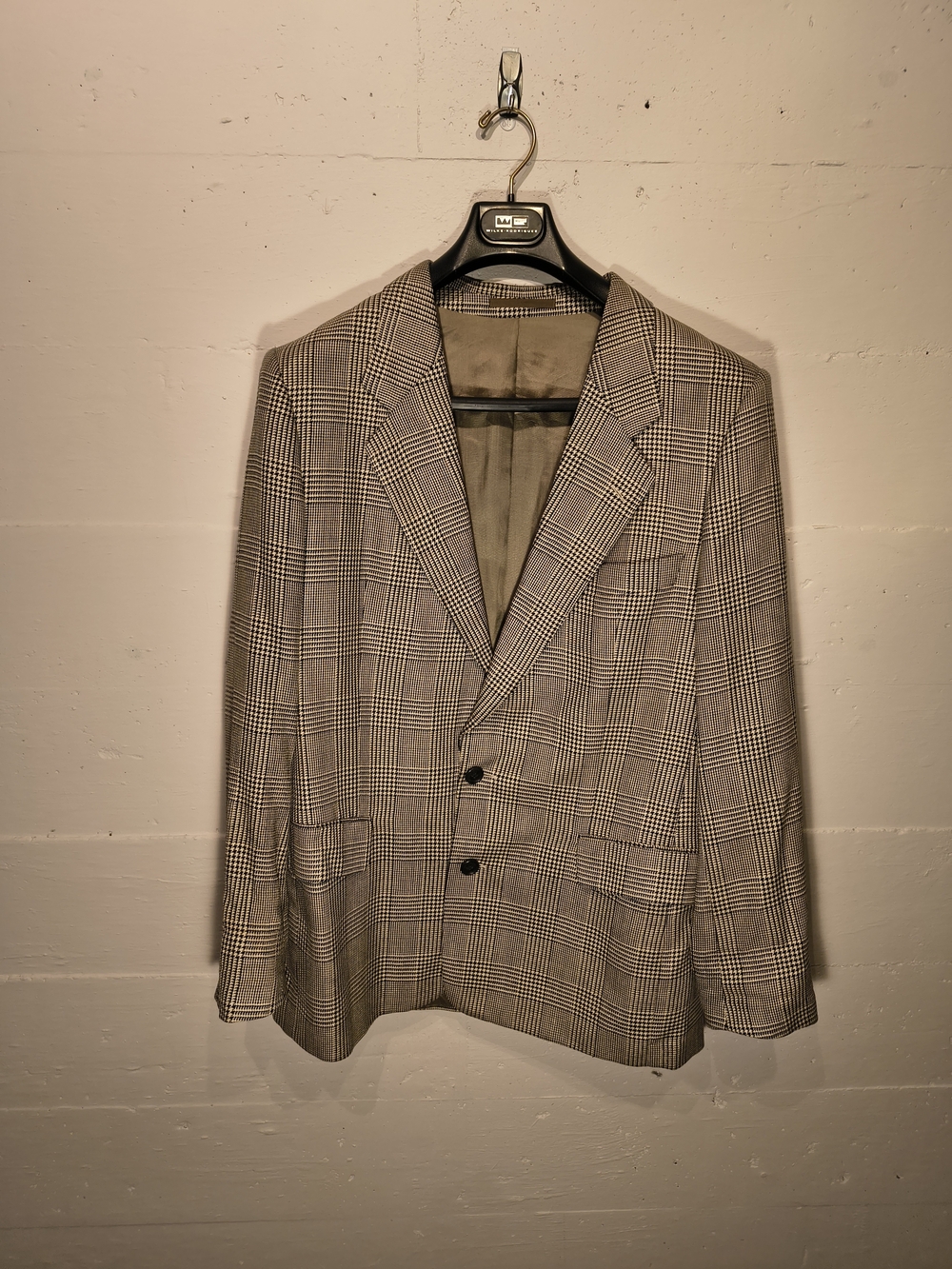 Vintage BOSS Hugo Boss Corleone Silk-Wool Glen Plaid Blazer – 42R